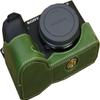 A6700 Case, PU Leather Camera Bag Bottom Opening Half Body Case Cover Shell for Sony Alpha A6700 with Hand Wrist Strap (Green) view 2