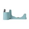 A6700 Case, Genuine Leather Camera Case Bottom Opening Body Half Base Cover for Sony Alpha A6700 with Shoulder Strap (Blue) view 2
