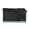 A6700 Case, Genuine Leather Camera Case Bottom Opening Body Half Base Cover for Sony Alpha A6700 with Shoulder Strap (Blue) view 4