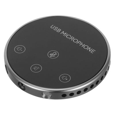 COOLHIYA USB Omnidirectional Conference Microphone Pickup Computer Desktop Mic for Meetings Streaming Gaming Lightweight Portable Design