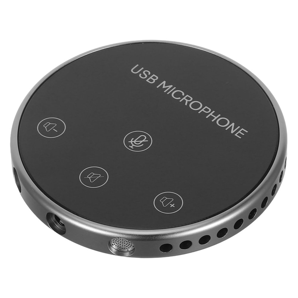 COOLHIYA USB Omnidirectional Conference Microphone Pickup Computer Desktop Mic for Meetings Streaming Gaming Lightweight Portable Design