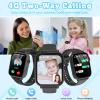4G Kids Smart Watch GPS Tracker, Smartwatch for Kid with Video Calling, Voice Chat, Class Mode, SOS , Pedometer, Alarm, Games, SIM Card HD Touch Screen Phone Watch Gift for 4-12 Girls Boys, Black view 3
