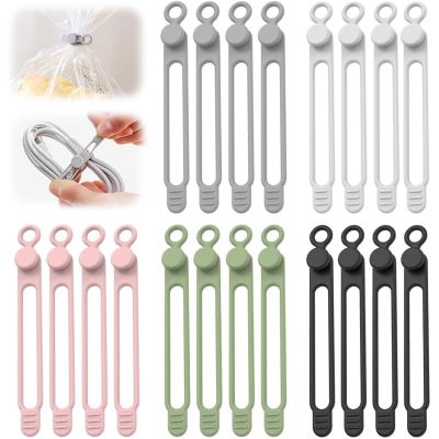 20PCS Data Cable Organizer, 2025 Upgraded Silicone Cable Ties Cable Management Organizer, 4.17 inch Reusable Cord Organizers, Colorful Wire Organizers for Cords
