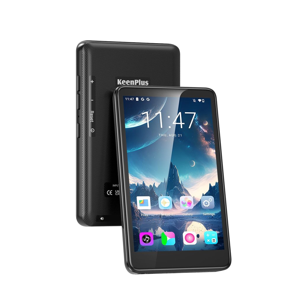 80GB Smart MP3 Player with Bluetooth and WiFi,KeenPlus MP4 4.0" Touch Screen and Android 13 Supports Latest Apps & Browsing,Pre-Installed Spotify,Amazon Music & Mainstream Apps,Parental Controls