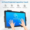 LMENGER 27 Inch Open Frame Touch Monitor, PCAP 10-Point Touch Industrial Touchscreen Monitor, with HDMI/VGA/DVI Interface, Active Matrix TFT LCD,LED Backlight, with VESA Mount view 2
