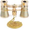 Monoculars for Adults High Power, 3X25 Opera Glasses Binoculars Metal Body with Chain/Handle Optical Lens Theater Telescope Retro Design Women Girls Clear Binoculars view 1