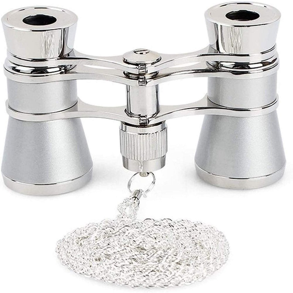 Monoculars for Adults High Power, 3X25 Opera Glasses Binoculars Metal Body with Chain/Handle Optical Lens Theater Telescope Retro Design Women Girls Clear Binoculars
