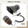 12V 100W Car Siren with Microphone Pa System, 7 Tones, Multi-Sound Alarm Speaker, Square Mouth, Universal Remote Control view 3
