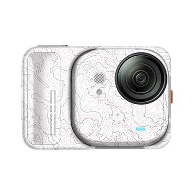Mebont Camera Decal Skin for Insta360 GO Ultra 3M Material Sticker Waterproof Camera Protector(Contour Line White)