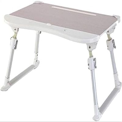 Adjustable Laptop Table for Bed - Multi-Functional Portable Desk Riser, Folding Computer Tray Stand, Yellow 65x46 cm, Ideal for Home & Office Use