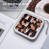 CD Case 40 Capacity CD DVD Case Wallet Holder Corgi Dog with Heart Shape Portable Storage Binder for Office Home Travel Car view 4