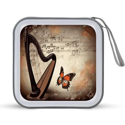 CD Case 40 Capacity CD DVD Case Wallet Holder Music Background Portable Storage Binder for Office Home Travel Car