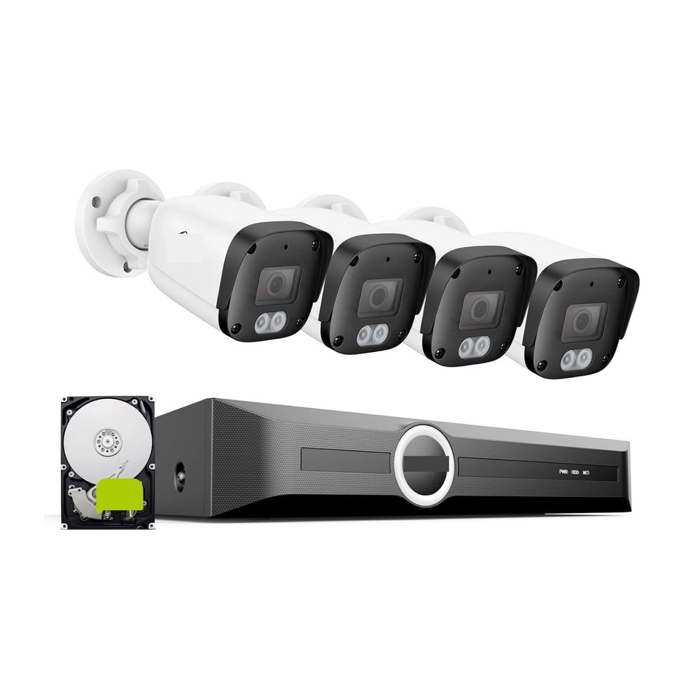 QDVOPHZA 5MP POE CCTV Security System 6MP 8CH NVR 5MP Outdoor IP Cameras Human/Vehicle Detection Night Vision Remote Access(4T)