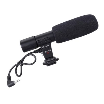 COOLHIYA Professional Camera Microphone for Interview Recording Compatible with DSLR Camcorder Phone High-Sensitivity Stereo Audio Mic for Live Streaming Vlogging and Filmmaking