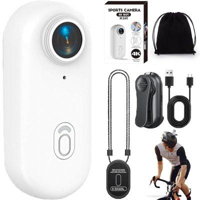 Gugliet 4K Waterproof POV Capture Pro, 128GB POV Pro, 2026 New Thumb Action Camera, Ultra Wide Angle Mini Body Camera, Wearable Video Recording for Vlogging, Cycling, Diving (White 1080p)