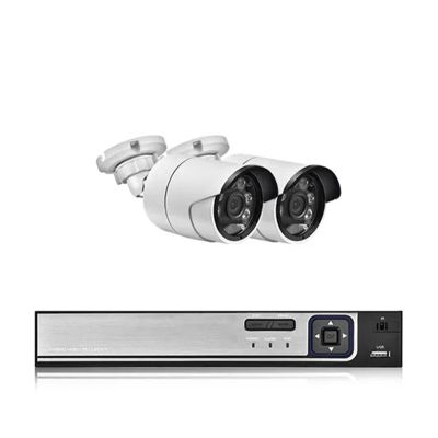 QDVOPHZA 4/8CH 4K POE Ultra FHD Full Color Video Surveillance System 8MP H.265 NVR Audio IP Outdoor Security CCTV Cameras Kit Set(1t,4CH NVR and 2Cameras)