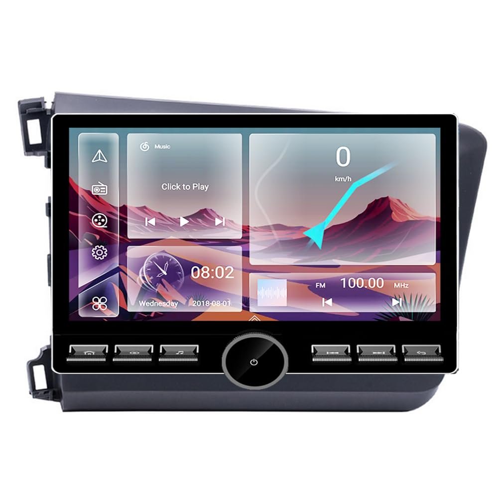 4GB RAM+64GB ROM for Honda Civic Radio 2012-2015 Car Stereo Wireless Carplay Android Auto with 10.8" IPS Touchscreen GPS Navigation for Car Head Unit Built-in DSP Free Backup Camera