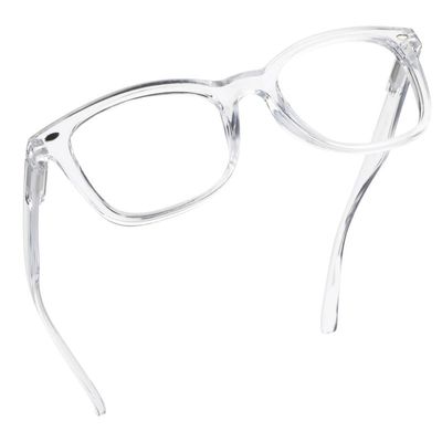 LifeArt Reading Glasses Anti Eyestrain Computer Readers Gaming GlassesTV Glasses Women and Men Anti Glare (Clear, 2.25 Magnification)