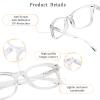 LifeArt Reading Glasses Anti Eyestrain Computer Readers Gaming GlassesTV Glasses Women and Men Anti Glare (Clear, 2.25 Magnification) view 2