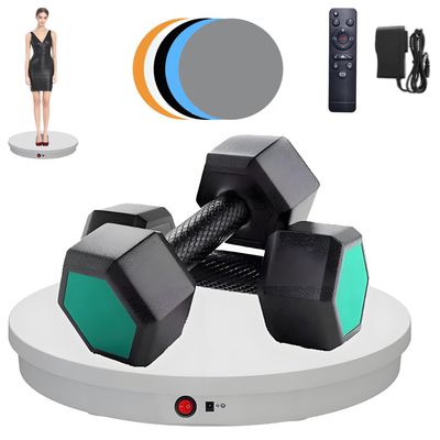 360 Degree Electric Rotating Potography Turntable,Rotating Platform Photography Turntable,Control +5 Colors Backgrounds,for Products Display,Live Show 52CM-White