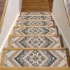 Stair Treads Non-Slip, 15 Pieces Carpet Stair Treads, Geometric Ethnic Pattern Staircase Runner for Wooden Steps, 30" x 8" Indoor Staircase Step Runners Rugs, Stairway Cover Mat Pads view 1
