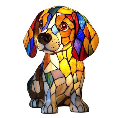 JHNGYJY Animal Series Art Night Light Pet Dog Themed LED Tabletop Lamp,Small Retro Resin Night Light,Vintage Home Decor for Bedroom and Fun Gift for Pet Lovers (Beagle)