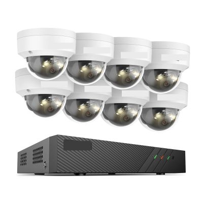 QDVOPHZA 3K 6MP Security Video Surveillance Cameras H.265+ Human Tracking POE Camera Support 256GB SD Card Storage(4PCS,23pcs As Shown-1)
