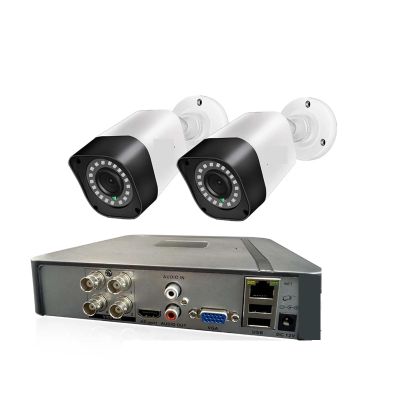 QDVOPHZA 1080P 720P Security Camera System 2MP/1MP AHD Kits 4CH 5in1 DVR with 2PCS Video Surveillance Camera Waterproof Night Vision(1080P AHD Camera_US Plug)