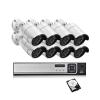 QDVOPHZA 4/8CH 4K POE Ultra FHD Full Color Video Surveillance System 8MP H.265 NVR Audio IP Outdoor Security CCTV Cameras Kit Set(2T,4CH NVR and 4Cameras) view 2