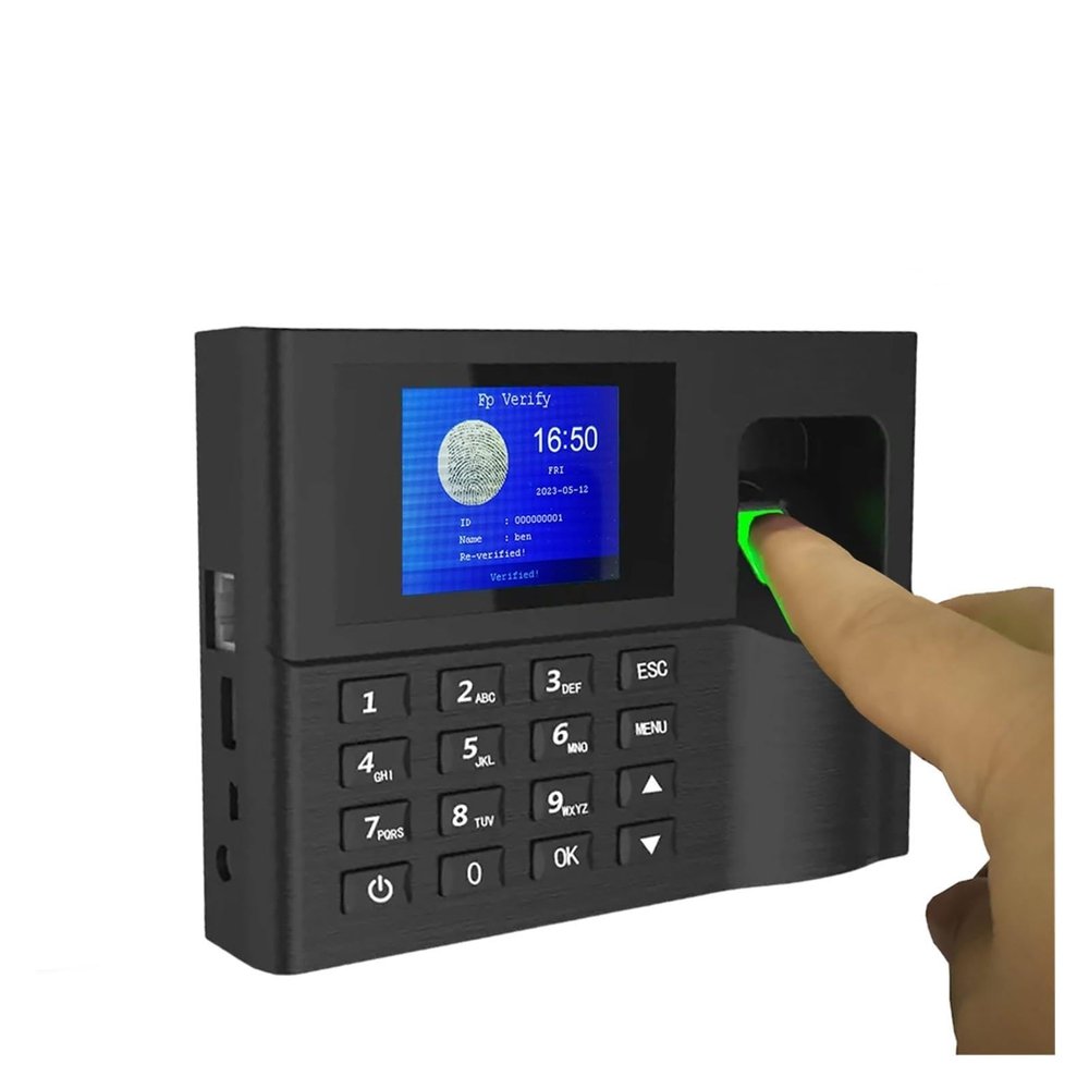 Clocking in Machine, A4 TCP/IP Biometric Fingerprint Employee Time and Attendance Management System Time Clock Punch Clock Machine for Employees,A12Idspanish_A