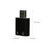 COOLHIYA Channel USB External Sound Card Adapter with Headphone and Microphone Jack Aluminum Alloy USB Stereo Audio Adapter for Laptop and Desktop Plug and Play Portable Replacement for view 2