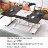 Adjustable Laptop Bed Desk with Cup Holder & Card Slot, Portable Folding Tray Table for Eating & Writing, 23.6" White Bed Table for Home & Office Use view 2