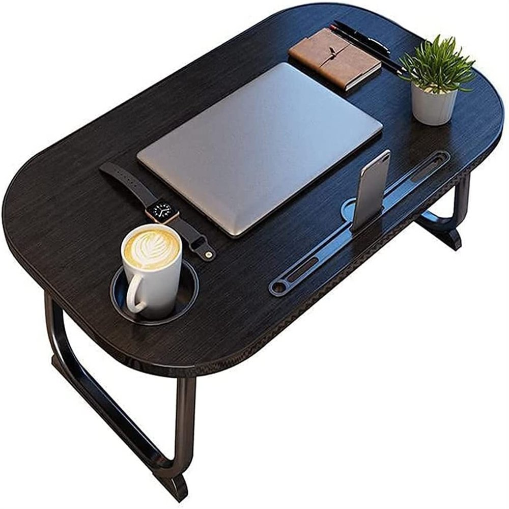 Adjustable Laptop Bed Table - Folding Breakfast Tray, Portable Standing Desk for Coffee, Notebook, and Reading Holder - Ideal for Home & Office Use
