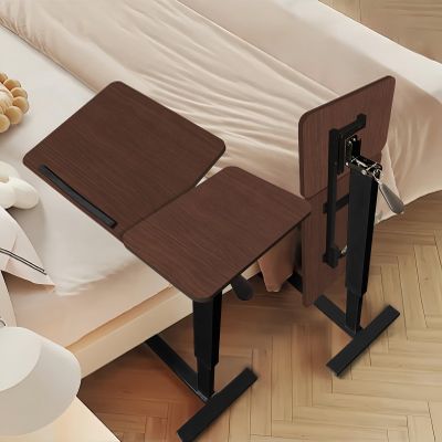 Adjustable Height Standing Laptop Desk,Adjustable Sit to Stand Up Workstation with Keyboard Tray (1, Walnut+Black)