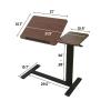 Adjustable Height Standing Laptop Desk,Adjustable Sit to Stand Up Workstation with Keyboard Tray (1, Walnut+Black) view 2