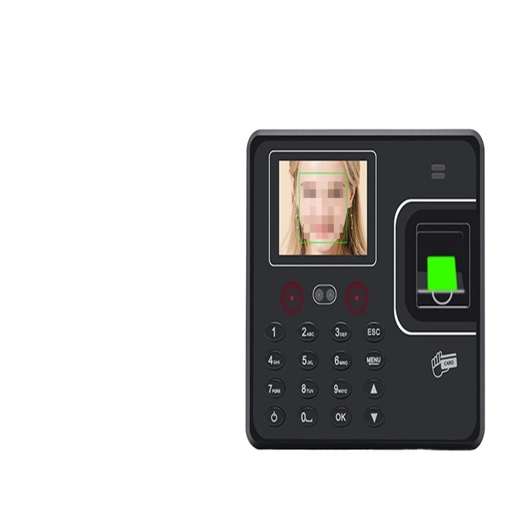 Clocking in Machine, Punch Card Machine Face Recognition Biometric Fingerprint Punch Card Machine Intelligent Password Attendance Machine for Employees