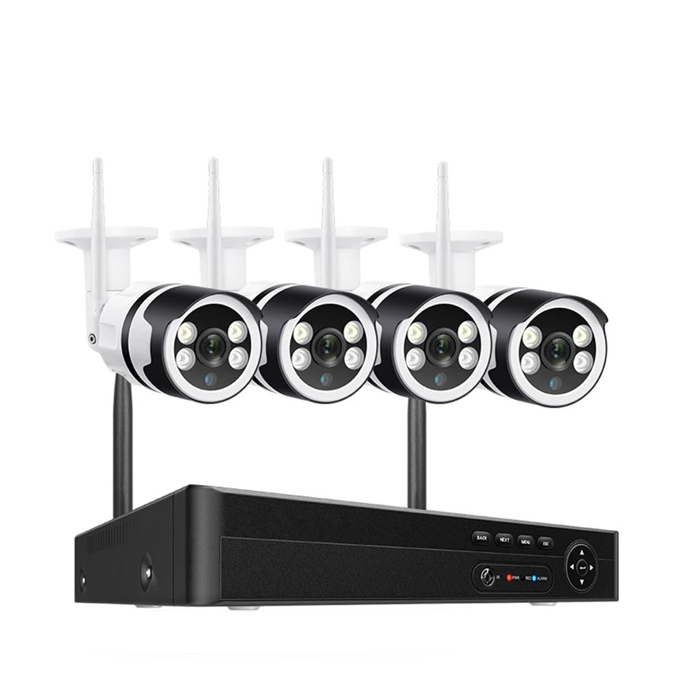 QDVOPHZA 8CH 3MP 5MP WiFi IP Camera System H.265 Two-Way Audio Human Detected P2P Metal CCTV NVR Video Surveillance Security Set(1t,8CH and 4pcs 5MP Cam)