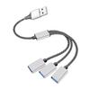 COOLHIYA USB Splitter Hub Silver USB Power Adapter for Laptop Compatible with Disk Keyboard Scanner Hard Drive Fast Data Transfer view 1