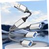 COOLHIYA USB Splitter Hub Silver USB Power Adapter for Laptop Compatible with Disk Keyboard Scanner Hard Drive Fast Data Transfer view 3