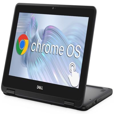 Dell Chromebook 11 3100 2-in-1 11.6" Touchscreen Laptop Computer, Celeron N4000, 4 GB RAM, 32 GB eMMC, 128 GB MicroSD Card, Type-C, Chrome OS (Renewed)
