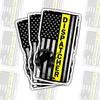 3 Pcs Dispatcher Stickers with Thin Yellow Line American Flag and Headset, Vinyl Decals for 911 Operators, Emergency Dispatchers, Laptops, Water Bottles and Gift Ideas (3 inch) view 1