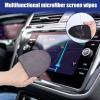Car Touch Screen Cleaner Cloth, Semicircle Microfiber Car Screen Cleaner Cars Interior Cleaners Wipes Black Auto Screens Cleaning Pad for Vehicle Dashboard Cars Display Interior,4.13"4.05" view 3