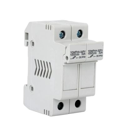 10 * 38mm High Voltage Solar PV 2P Fuse Holder 1000V with PV Fuses 1000V 25A for Solar System Protection(15A)