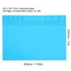 Grcfumo Repair Mat, Magnetic Tool Mat, Repair Mat Magnetic Silicone Heat Stubborn Computer Phone Solder Station Pad 405x305x8mm (Light Blue) view 3