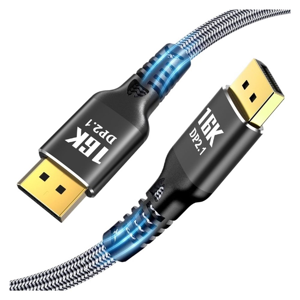 1m/2m/3m/5m Nylon 16K DP 2.1 8K@120Hz 4K@240Hz 80Gbps HDR Video Audio Displayport Cable Display Port For Laptop TV Xbox Projecto(1m)