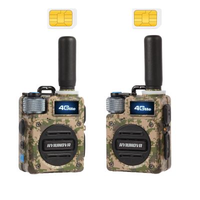 HYIUNOVA 4G LTE PoC Walkie Talkies (2-Pack, SIM Cards Included) - Unlimited Range Push-to-Talk Radios, Metal Body Rapid Intercom - Ideal for Security, Construction, Logistics & Camping
