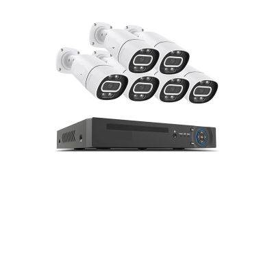 QDVOPHZA 4K 5Mp 8Mp Poe CCTV Security Camera System Home Video Surveillance Kit 8Ch Nvr Audio Outdoor IP Camera(4PCS,8MP 6PCS Camera)