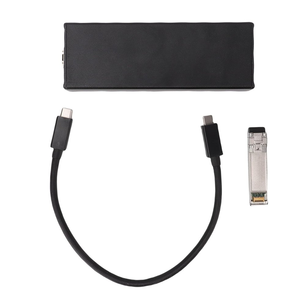 EBTOOLS 10G Ethernet Adapter, High Speed Network Connections, USB4 Network Card, SFP Optical Interface, JHL6340 Controller, AQC107