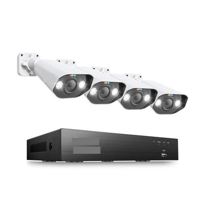 QDVOPHZA 8CH POE Video Surveillance Kit 4K 8MP 5MP Super HD Outdoor IP Cameras AI Starlight Night Vision CCTV Security Camera System(2T,4pcs 5MP Camera)