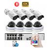 4K Ultra HD 8MP H.265 POE NVR Security System Kit Outdoor Indoor IP Camera P2P Audio Video Record CCTV Camera Set(2T,8CH NVR and 4 Camera) view 2